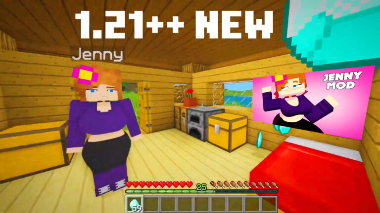 Tải Jenny Mod Minecraft PE/BE 1.21+ | Bản MOD dành cho phiên bản MCPE 1.21 Trở Lên