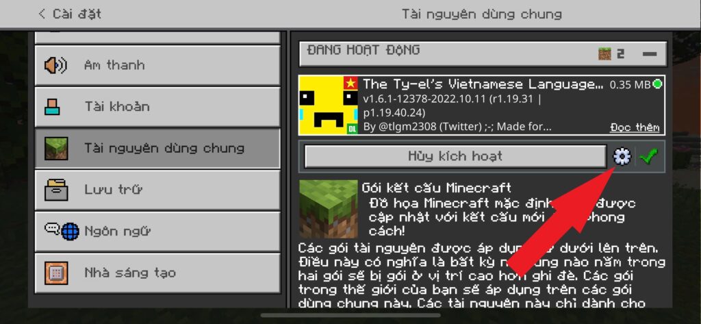 sửa Tiếng việt Minecraft