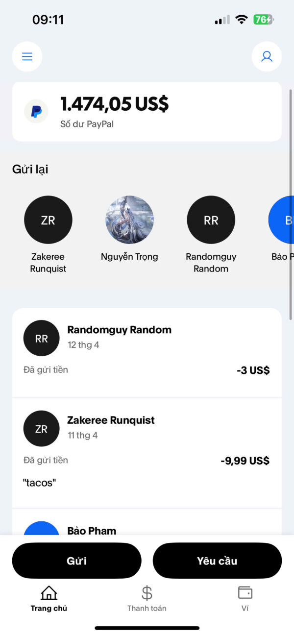 Dịch Vụ Chuyển Tiền - Nạp Tiền PayPal Uy Tín