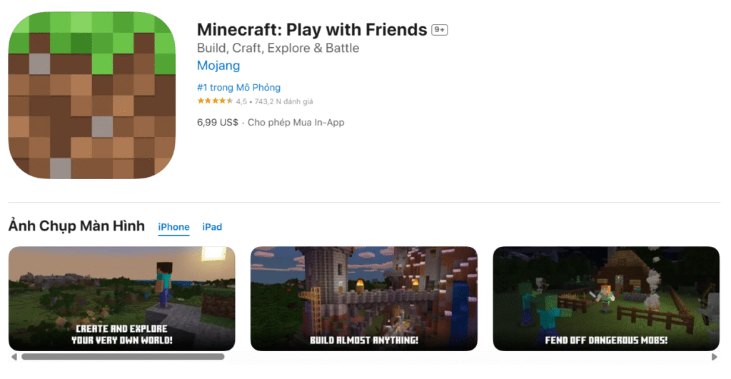 Minecraft ios