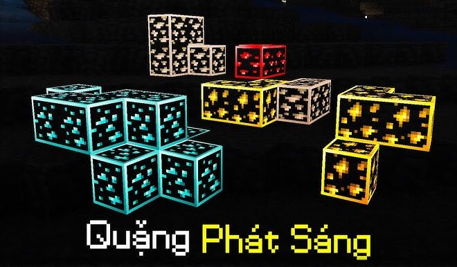 Quặng phát sáng cho sinh tồn Minecraft