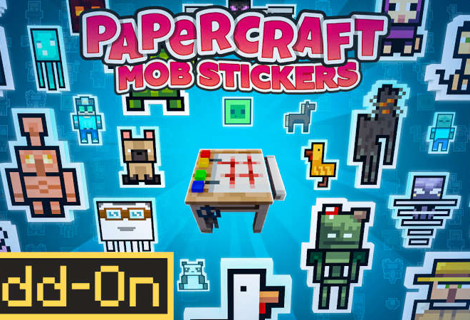 Papercraft Mob Stickers Add-On – Việt hóa
